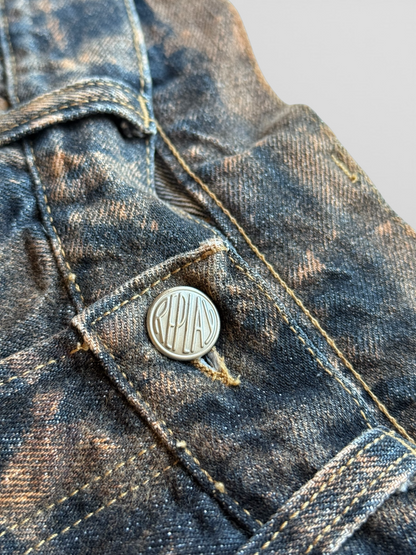 Jeans Replay Custom 1-of-1 "Marble Damask" – Denim Lavorato a Mano – Archive Style