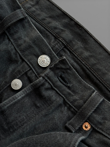 Jeans Levi's 501 Vintage Black - Made in USA - W33 L34 - Original Button Fly