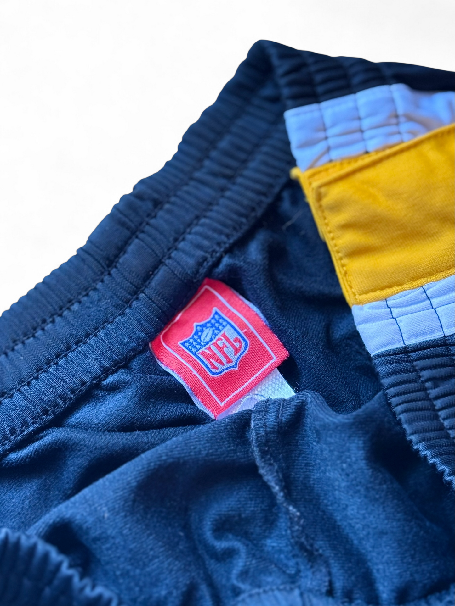 Pantaloni Tuta NFL Pittsburgh Steelers Nero/Giallo con Bottoni Laterali – Taglia L (16/18)