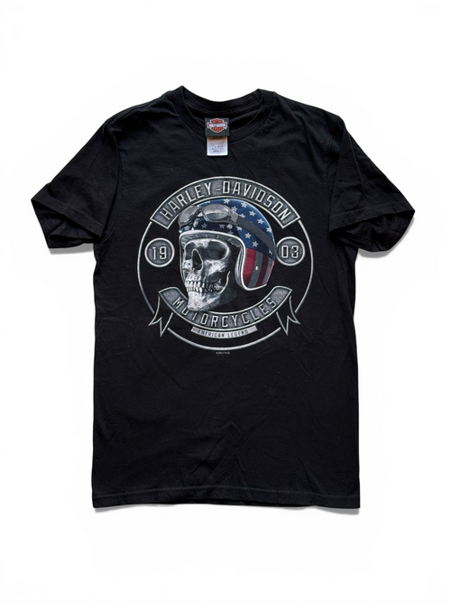 T-shirt Harley-Davidson Vintage "Mechanical Skull" – Faded Black – Taglia S