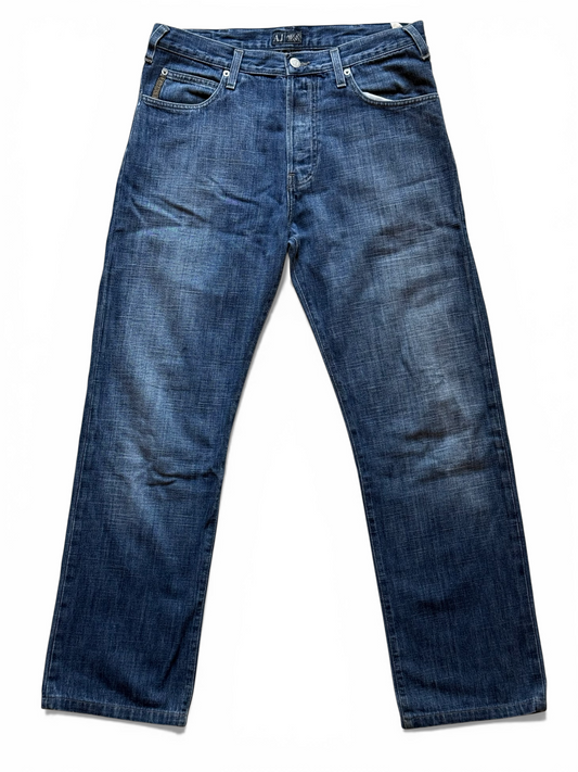 Jeans Armani Jeans Vintage – Taglia 33 – Regular Fit – Denim Blu Lavaggio Medio