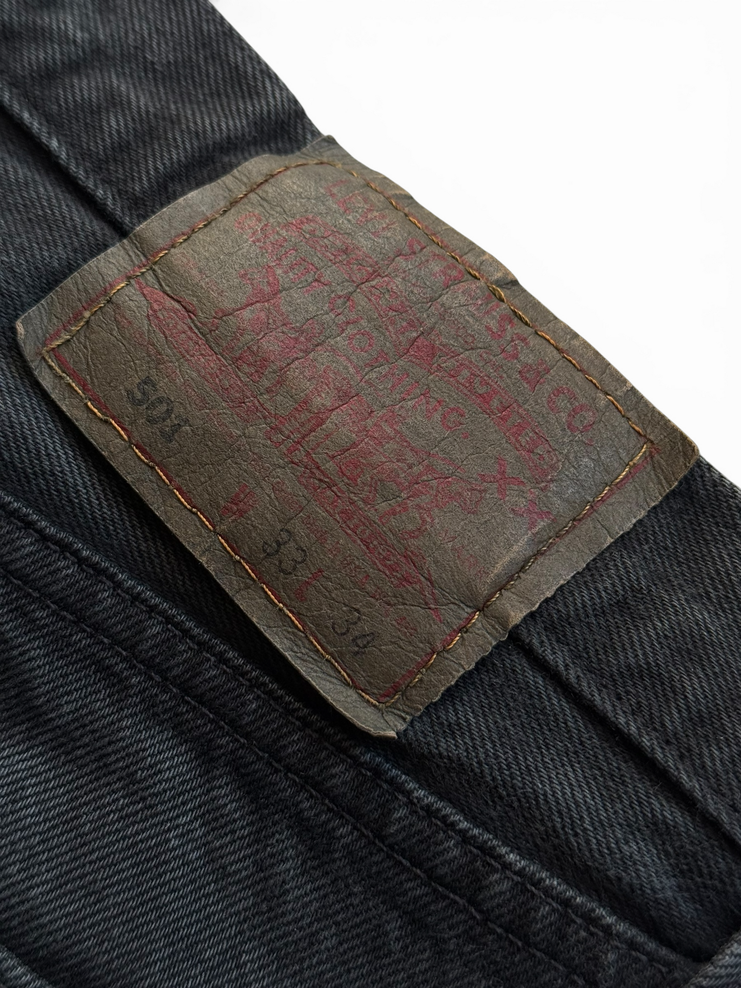 Jeans Levi's 501 Vintage Black - Made in USA - W33 L34 - Original Button Fly