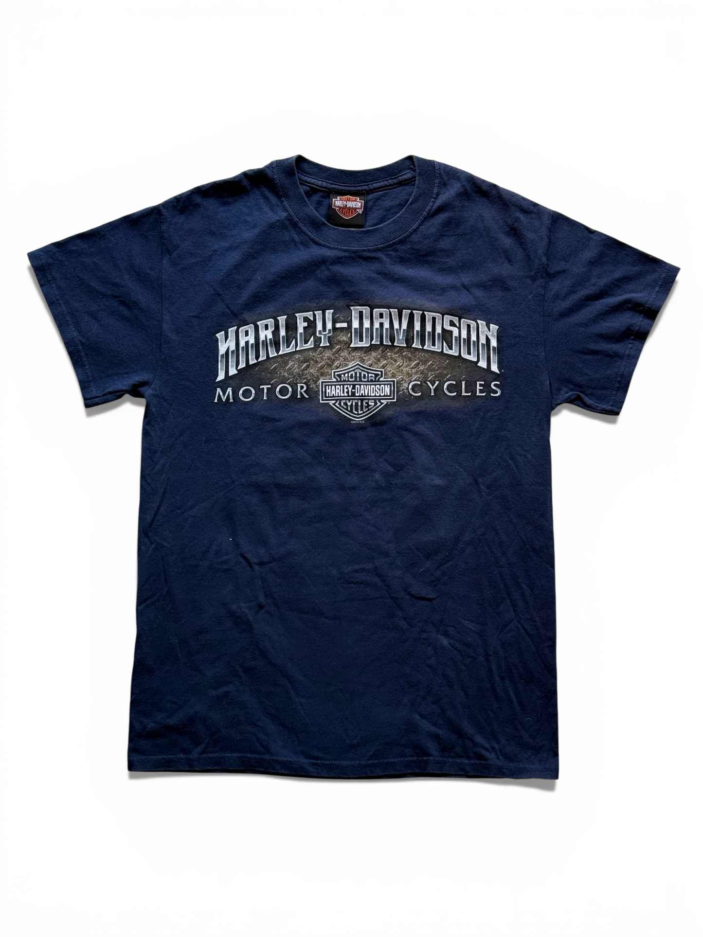 T-shirt Harley-Davidson Bologna Italy - Blu Notte - Taglia S - Vintage Biker Graphic