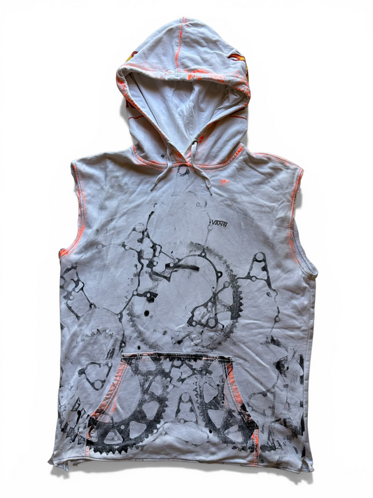 Gilet Hoodie Custom 1-of-1 "Thrasher x Vans" – Reworked Skate Art – Taglia M