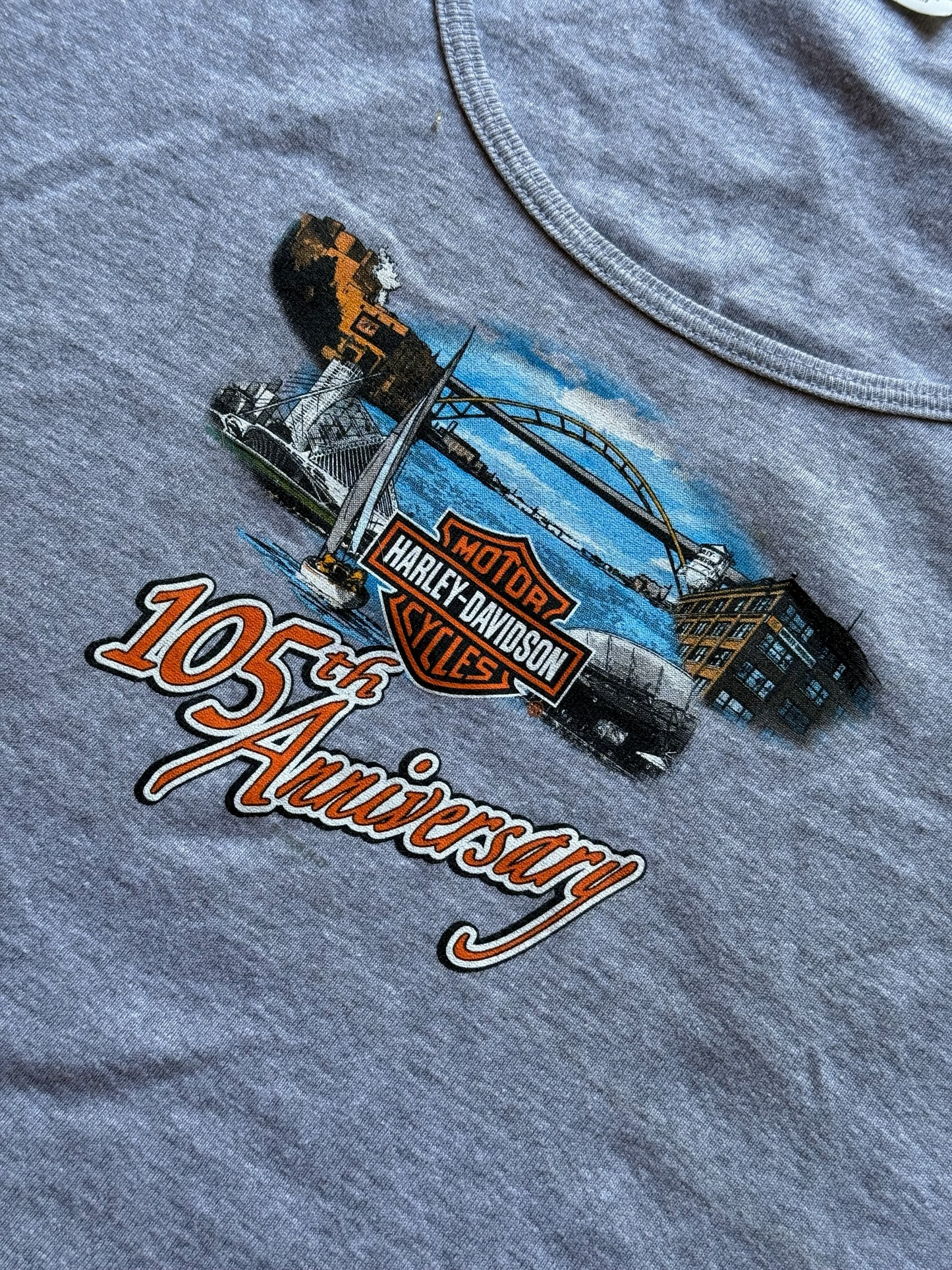 Canotta Donna Harley-Davidson "105th Anniversary" - Grigio Melange - Taglia L