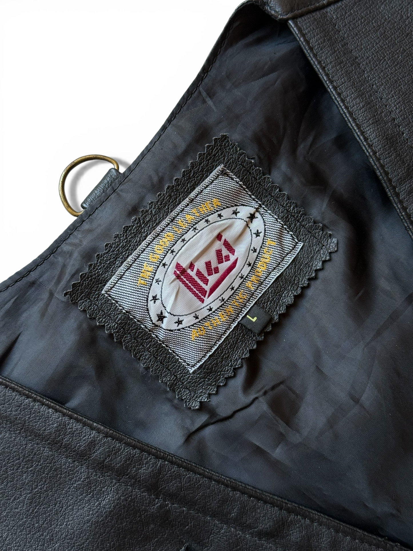 Gilet Tactical Leather "I Have No Idea" Custom – Utility Vest Multitasche – Taglia L